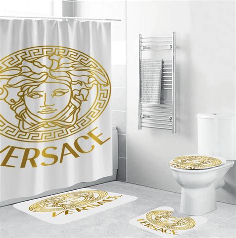 versace shower curtain white|versace shower curtain set.